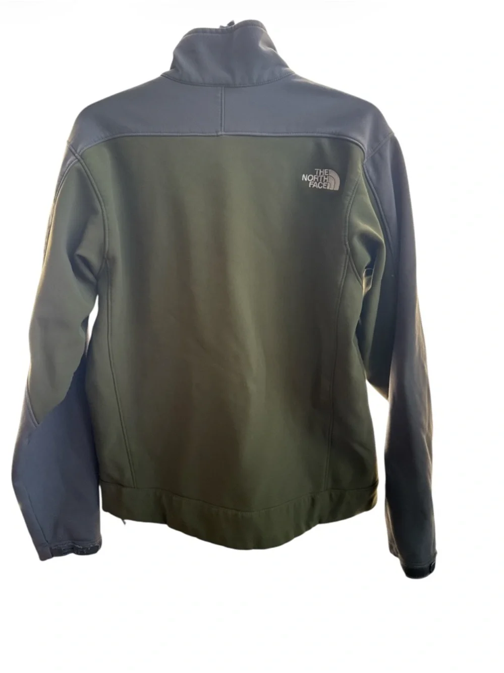The North Face Men's Apex Soft Shell Green Gray Full Zip Jacket Size Small